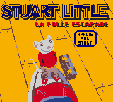Stuart Little The Journey Home title screen for GameBoy Color